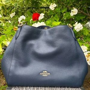 Classic Navy blue Coach shoulder bag